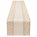 Camino de Mesa Decorativo con Encaje Beige 180x40cm