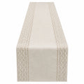 Camino de Mesa Beige con Encaje 200 x 40 cm