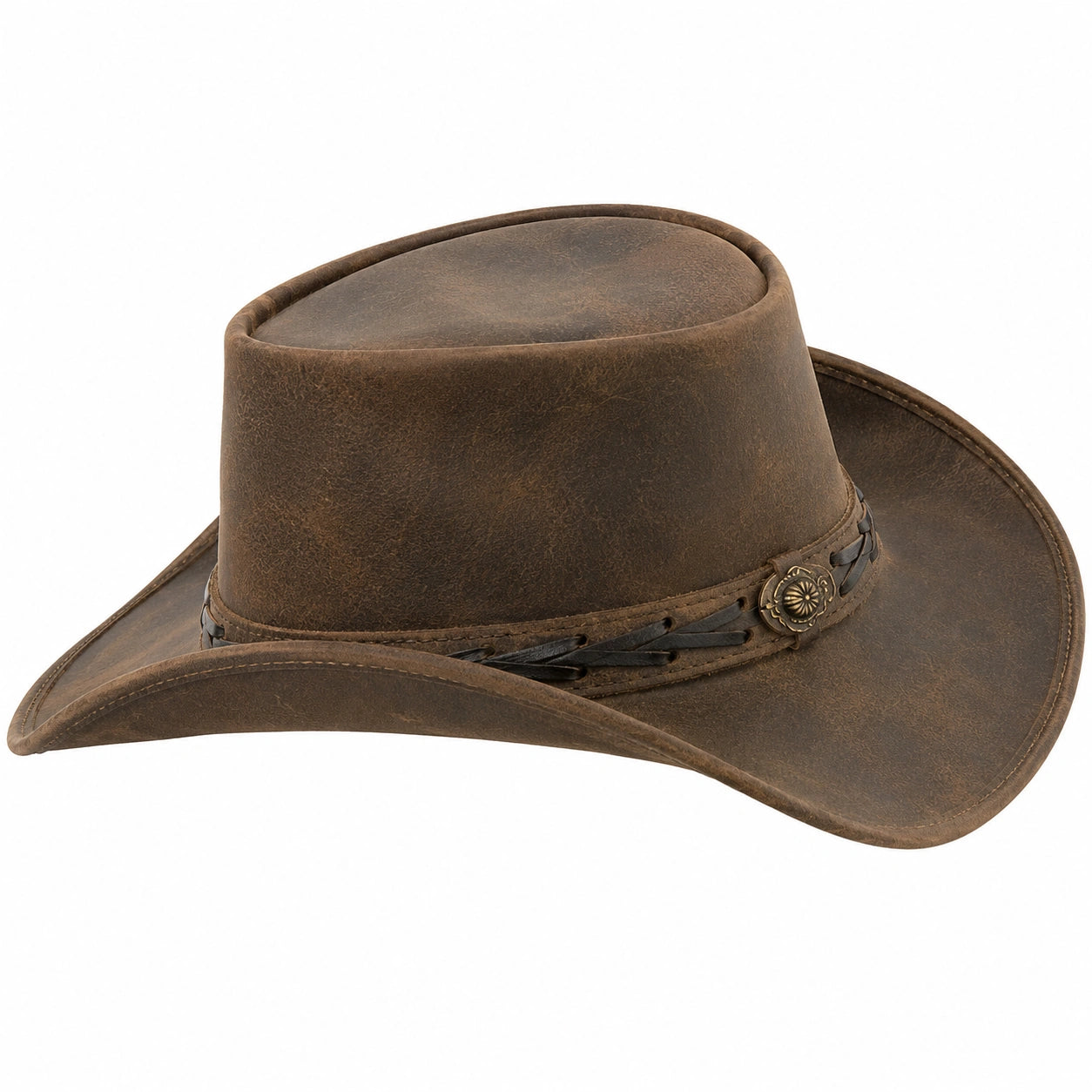 Sombrero vaquero de ala ancha marrón