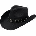 Sombrero Vaquero Negro con Calavera y Tachuelas