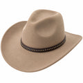Sombrero Vaquero Beige con Banda Decorativa
