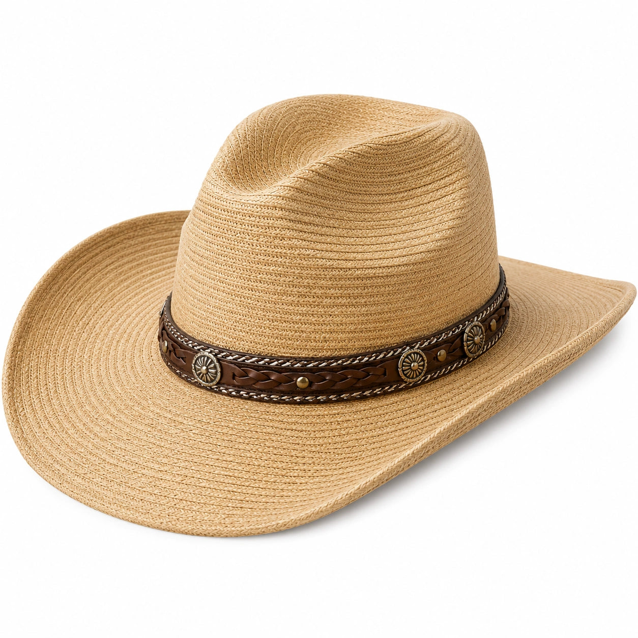 Sombrero Vaquero Clásico de Ala Ancha Beige