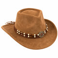 Sombrero Vaquero Clásico Marrón con Adorno Trenzado