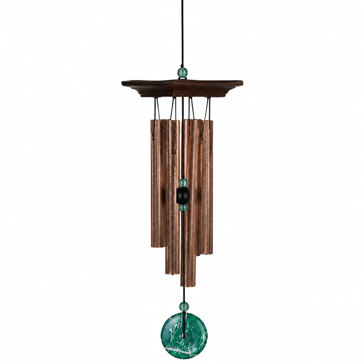 Campanilla de Viento Exterior de Metal Marrón/Verde 80 cm