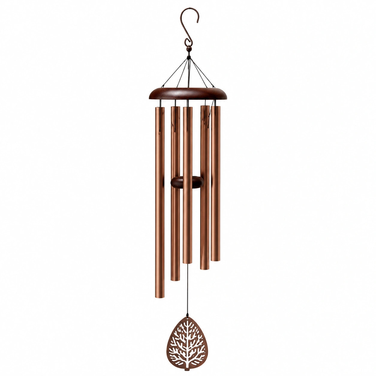 Campana de Viento de Tubos Marrón 80cm Árbol Decorativo