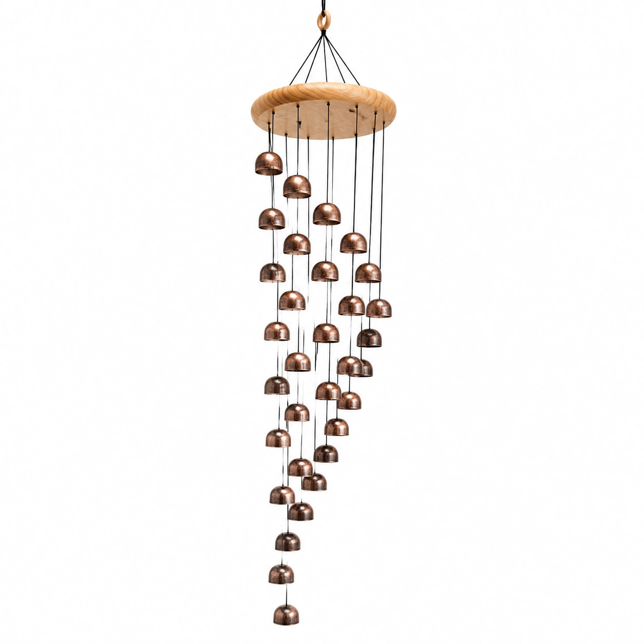 Campanas de viento de cobre y madera 90cm para exteriores