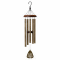 Campanilla de Viento Dorado y Madera para Jardines