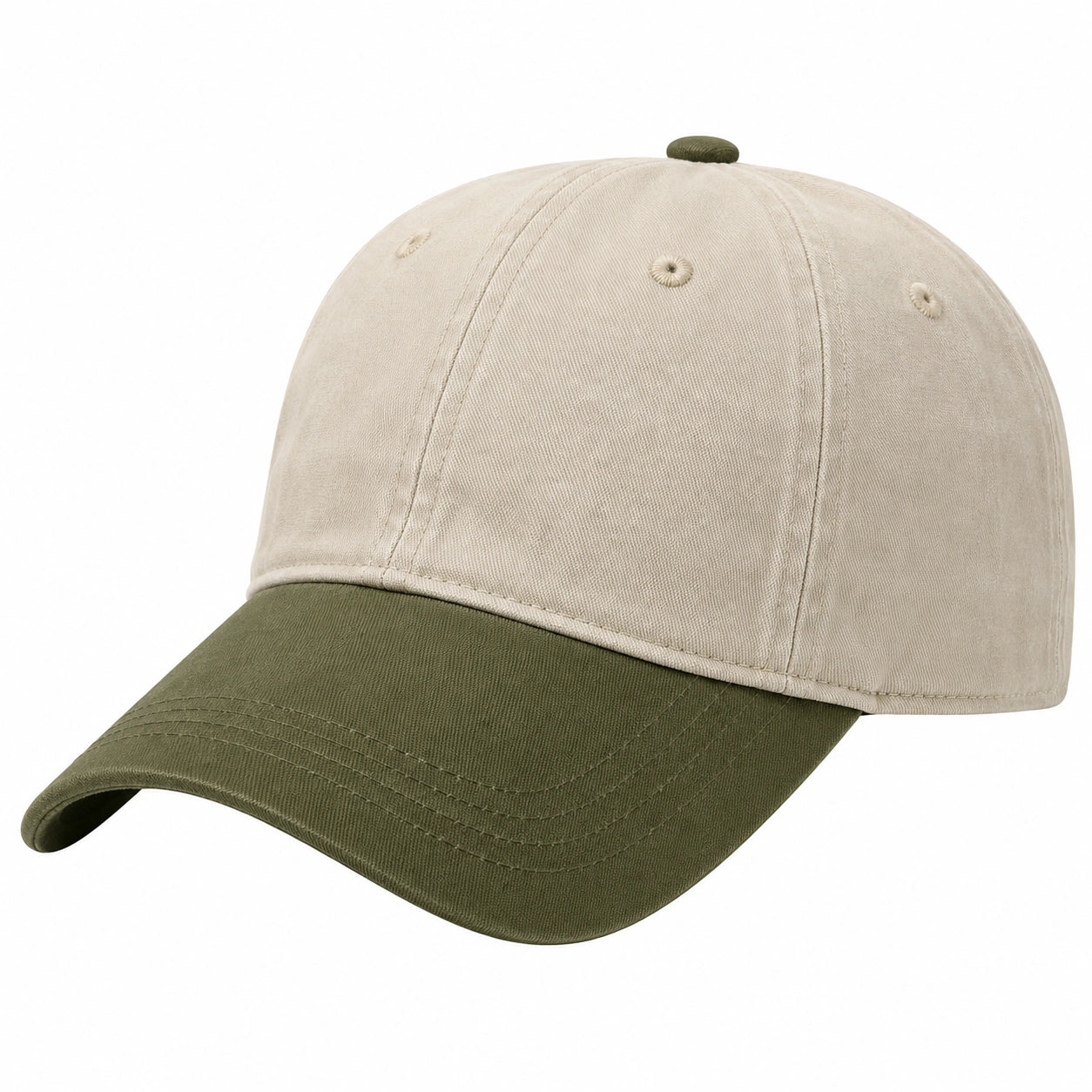 Gorra de Béisbol Beige y Verde Oliva Unisex