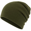 Gorro de Punto Estilo Slouchy Verde Oliva