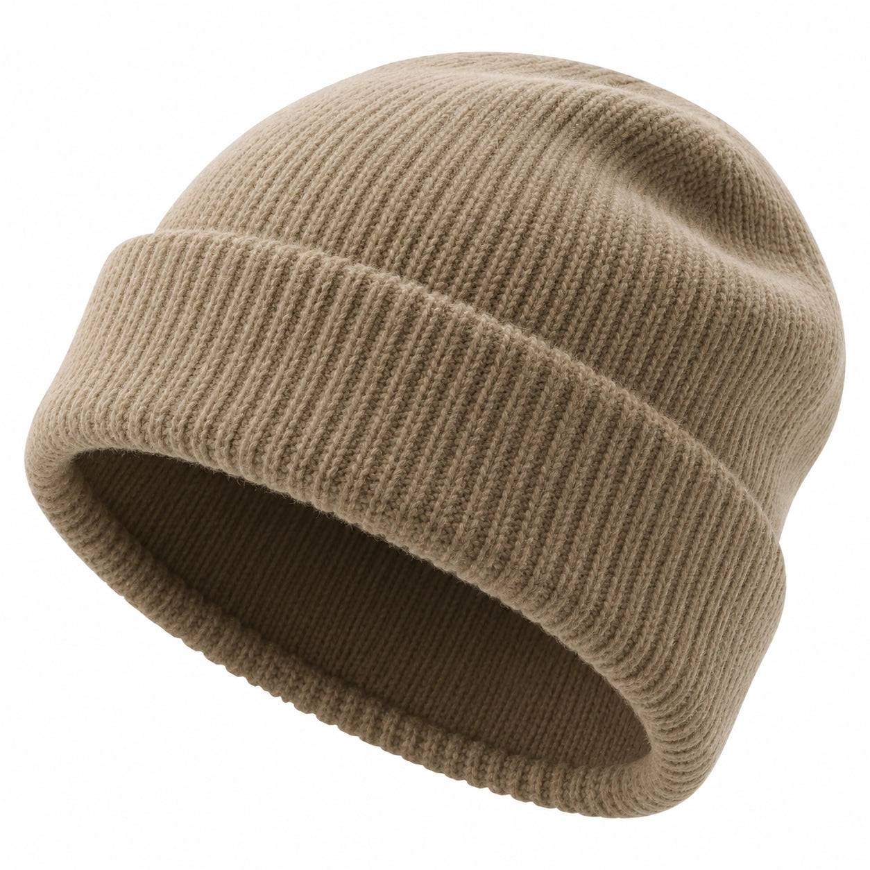 Gorro de Punto Beige Unisex para Invierno