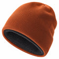 Gorro de punto térmico forrado color naranja