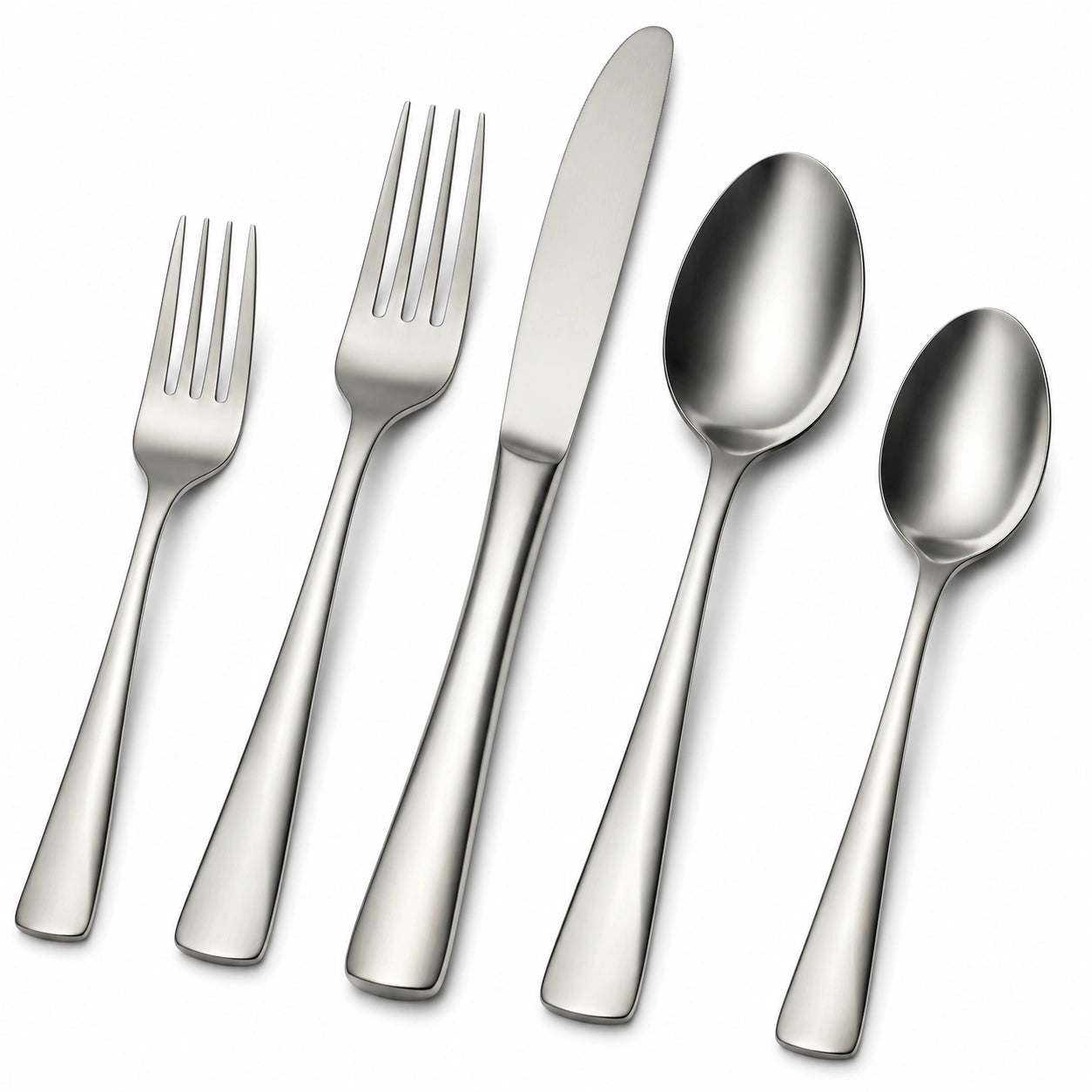 Juego de Cubiertos de Acero Inoxidable de 5 Piezas Plateado