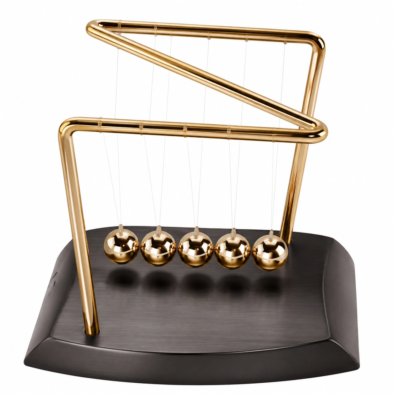 Péndulo de Newton Decorativo Dorado y Negro