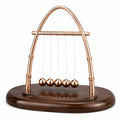 Péndulo de Newton Decorativo Cobre con Base de Madera