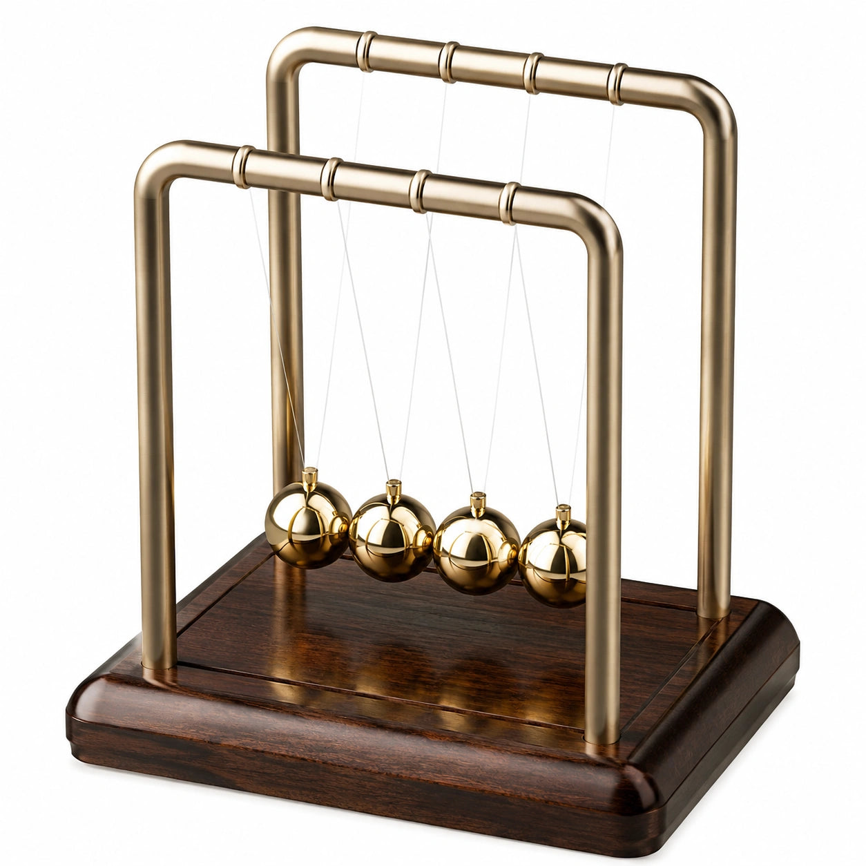 Péndulo de Newton Decorativo Oro y Marrón para Oficina