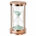 Reloj de Arena Decorativo Verde con Acabado en Oro Rosa