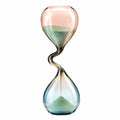 Reloj de Arena Curvado Vidrio Rosa y Azul