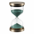 Reloj de Arena de 30 Minutos con Arena Verde y Marco Dorado